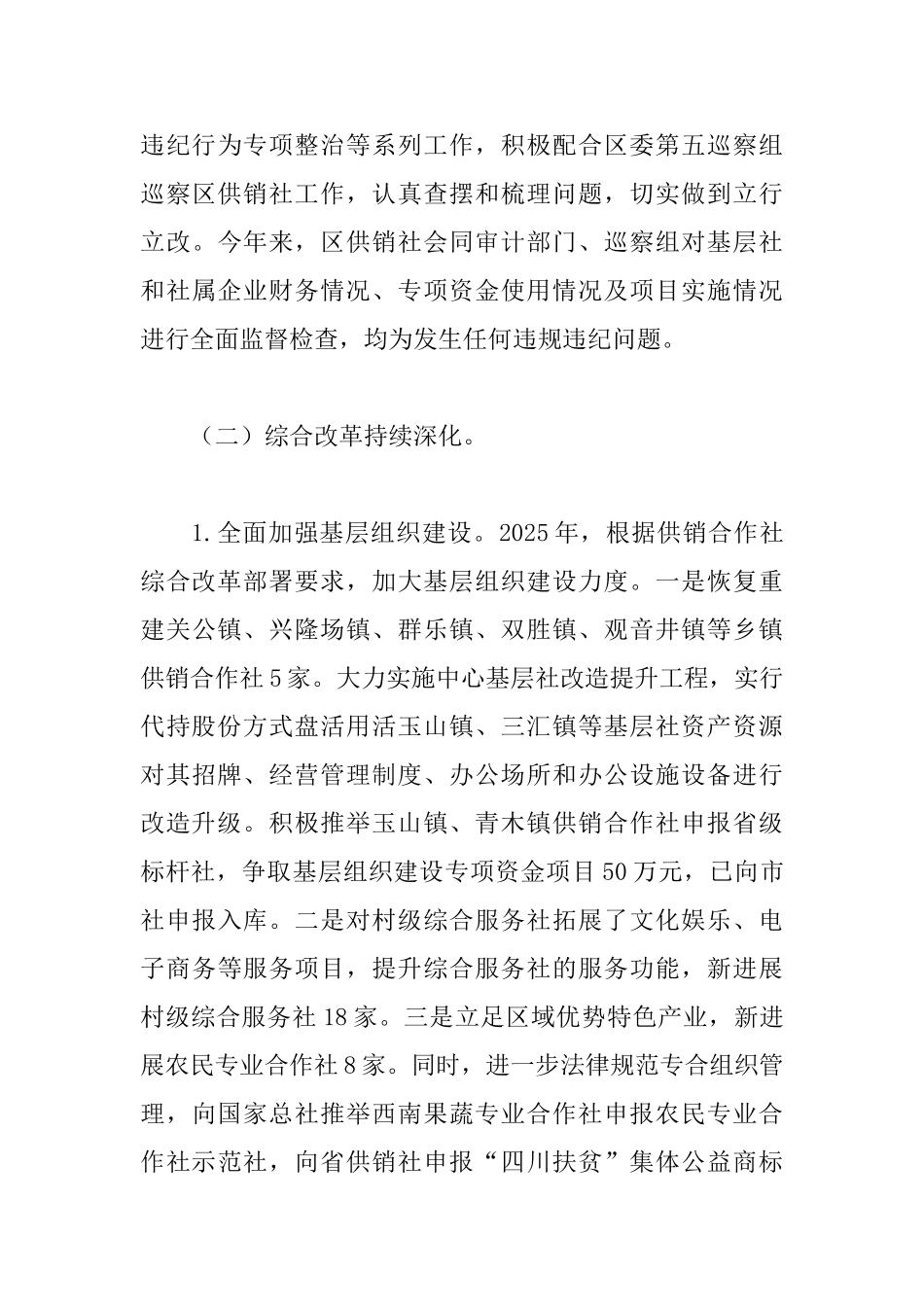 供销合作社联合社2025年工作总结和2025年工作要点_第3页