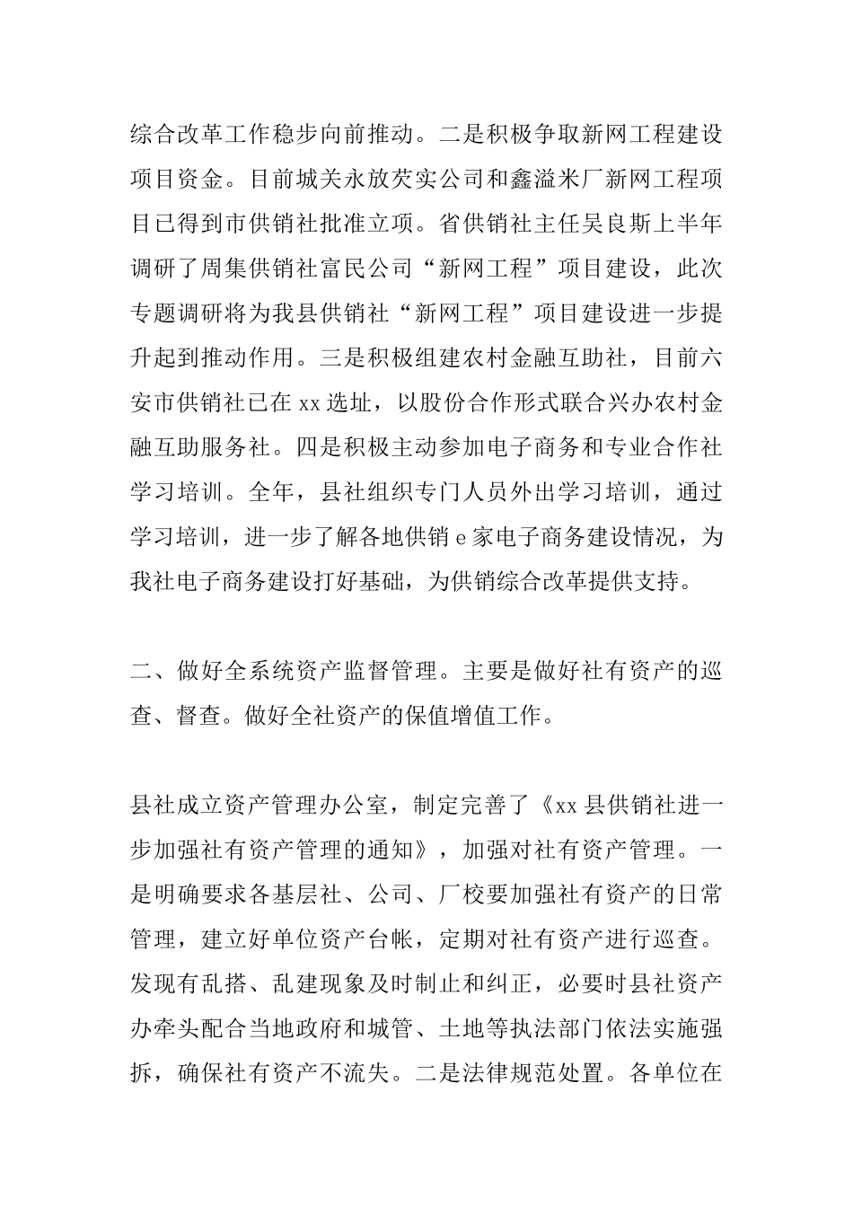 供销社2025年度重点工作完成情况总结报告_第2页