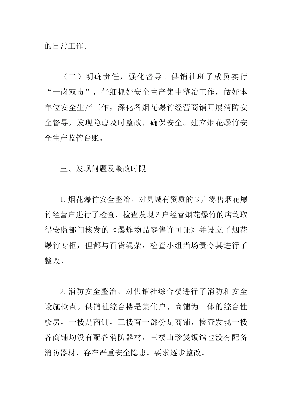供销社安全生产集中整治总结_第2页