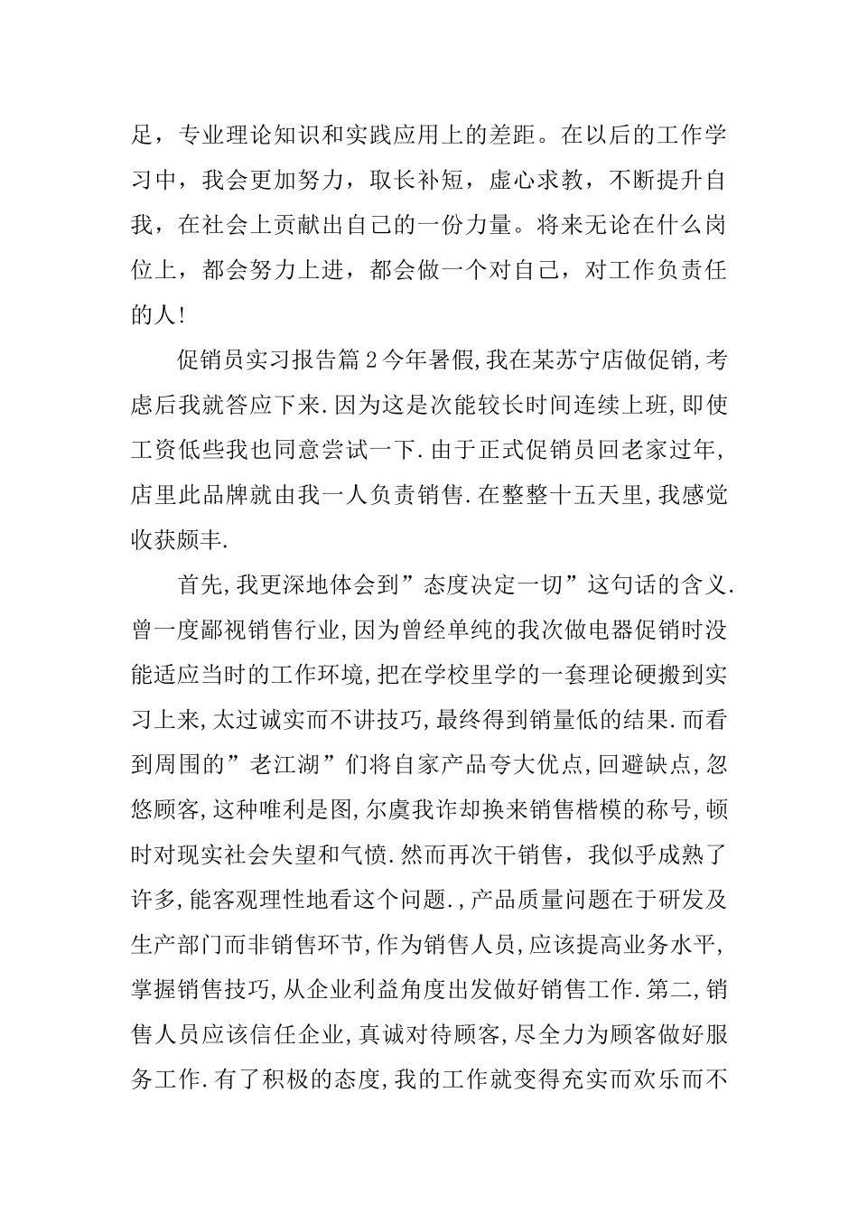 促销员实习报告_第3页