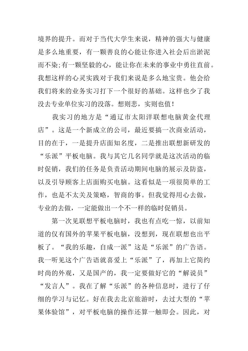 促销员暑期社会实践总结_第2页