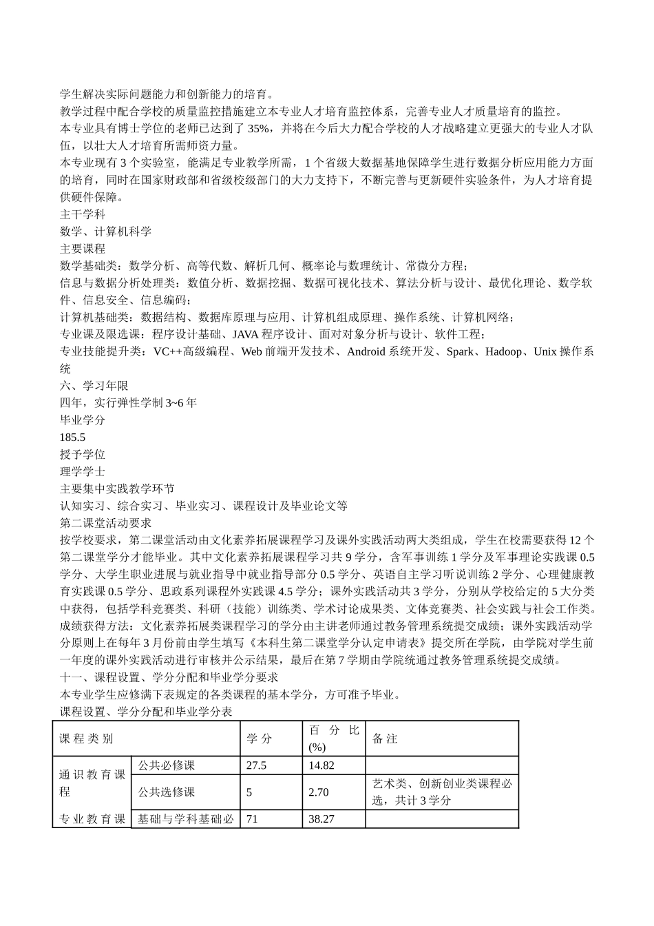 信息与计算科学专业本科人才培养方案_第2页