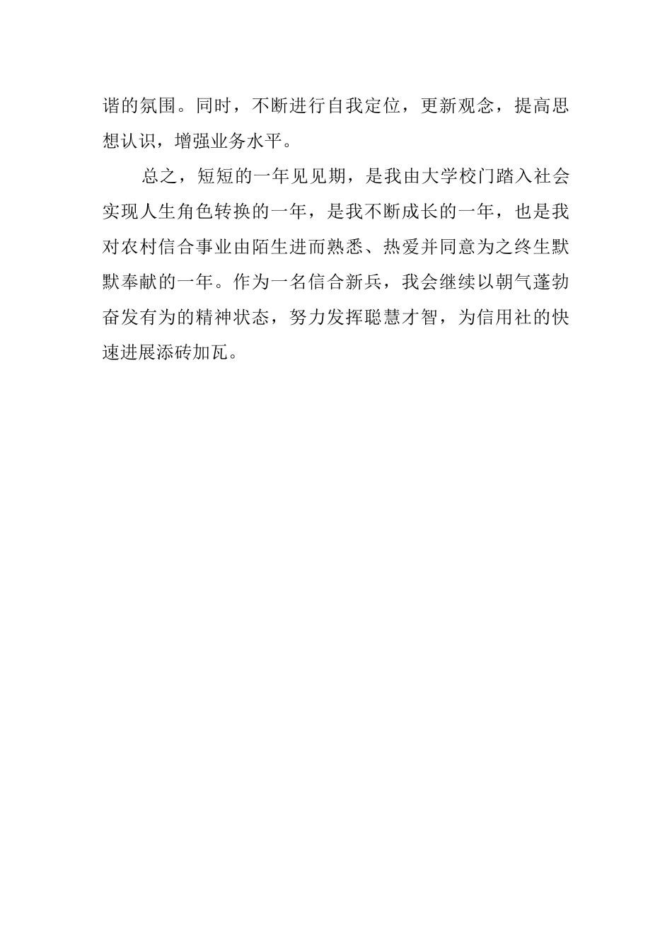 信用社新员工的个人工作总结_第3页