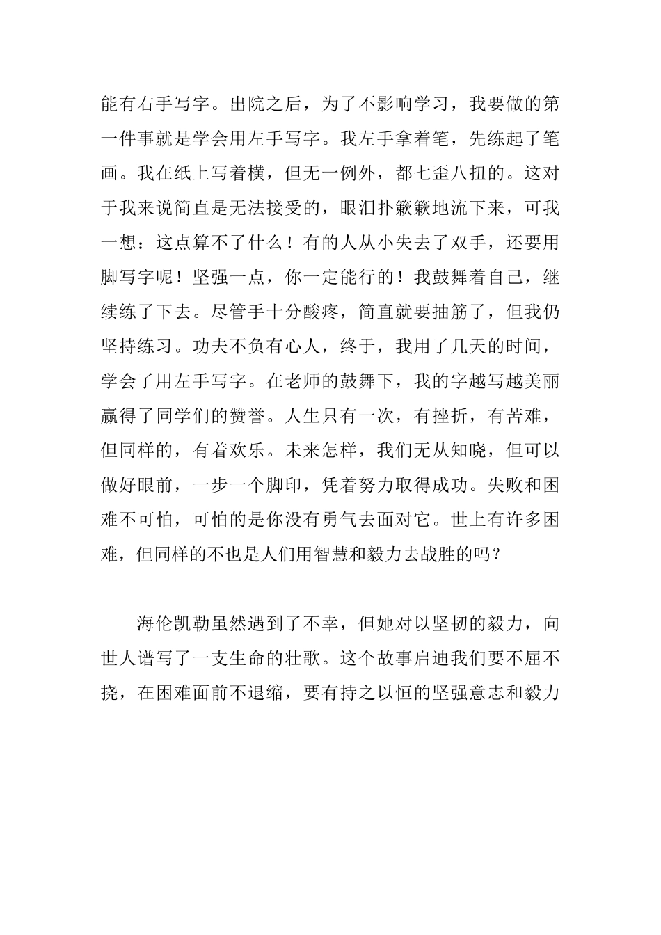 假如给我三天光明读后感850字_第2页