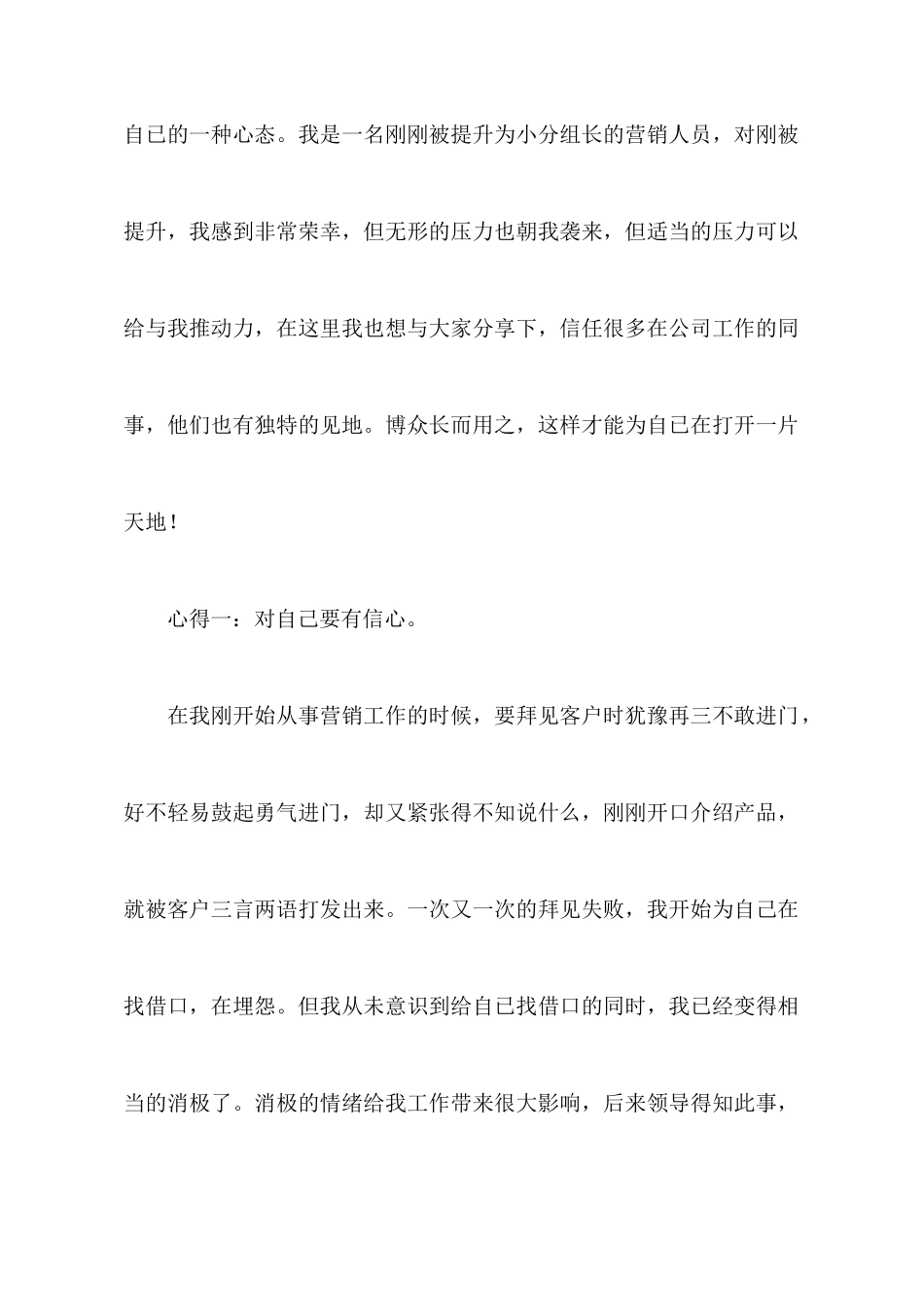 做营销的心得体会范文_第2页