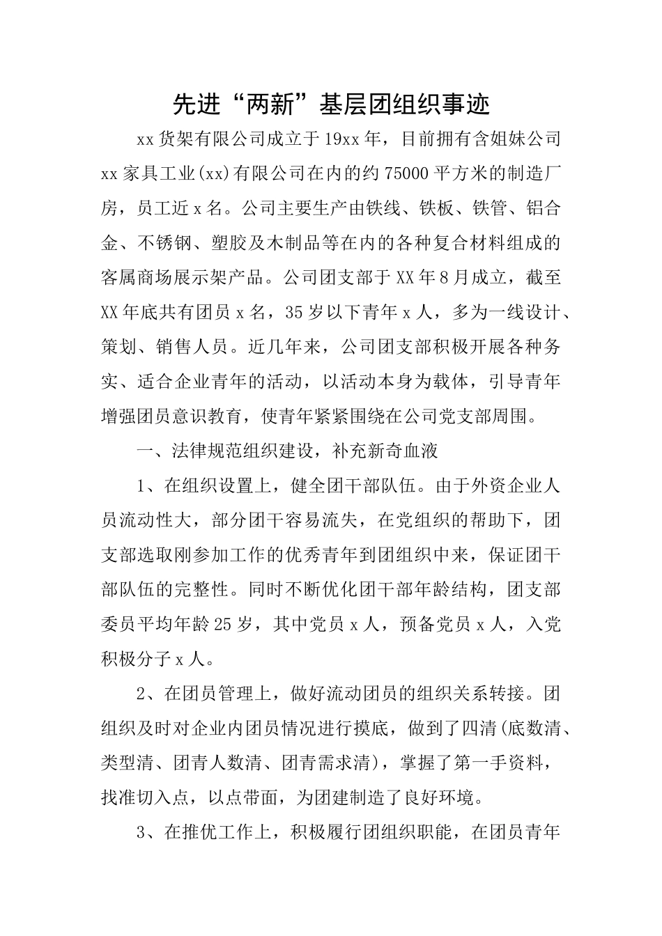 先进“两新”基层团组织事迹_第1页