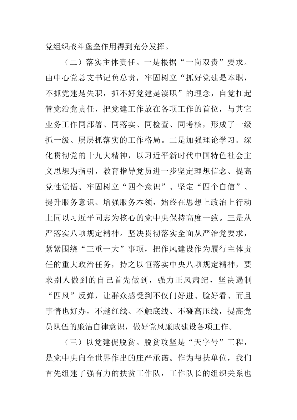 党总支书记2025年党建工作述职报告_第2页