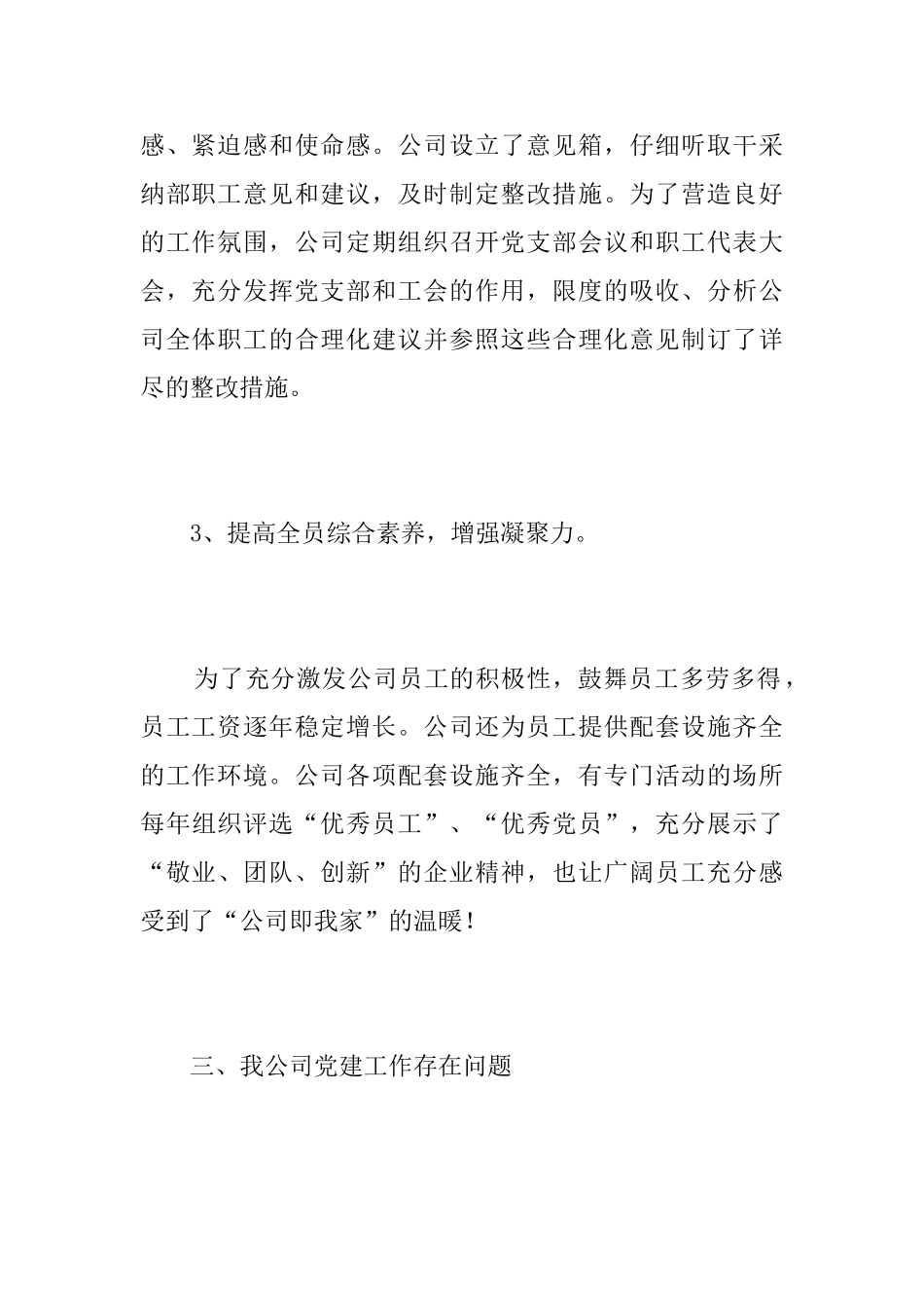 公司党建工作总结范文三篇_第3页