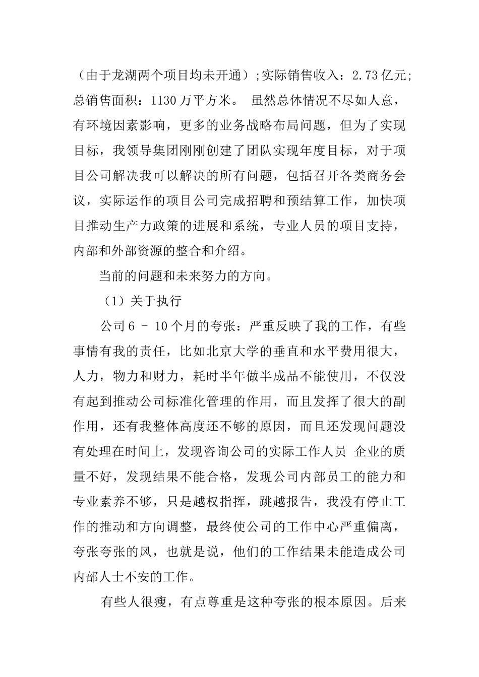 公司常务总经理的述职报告_第3页