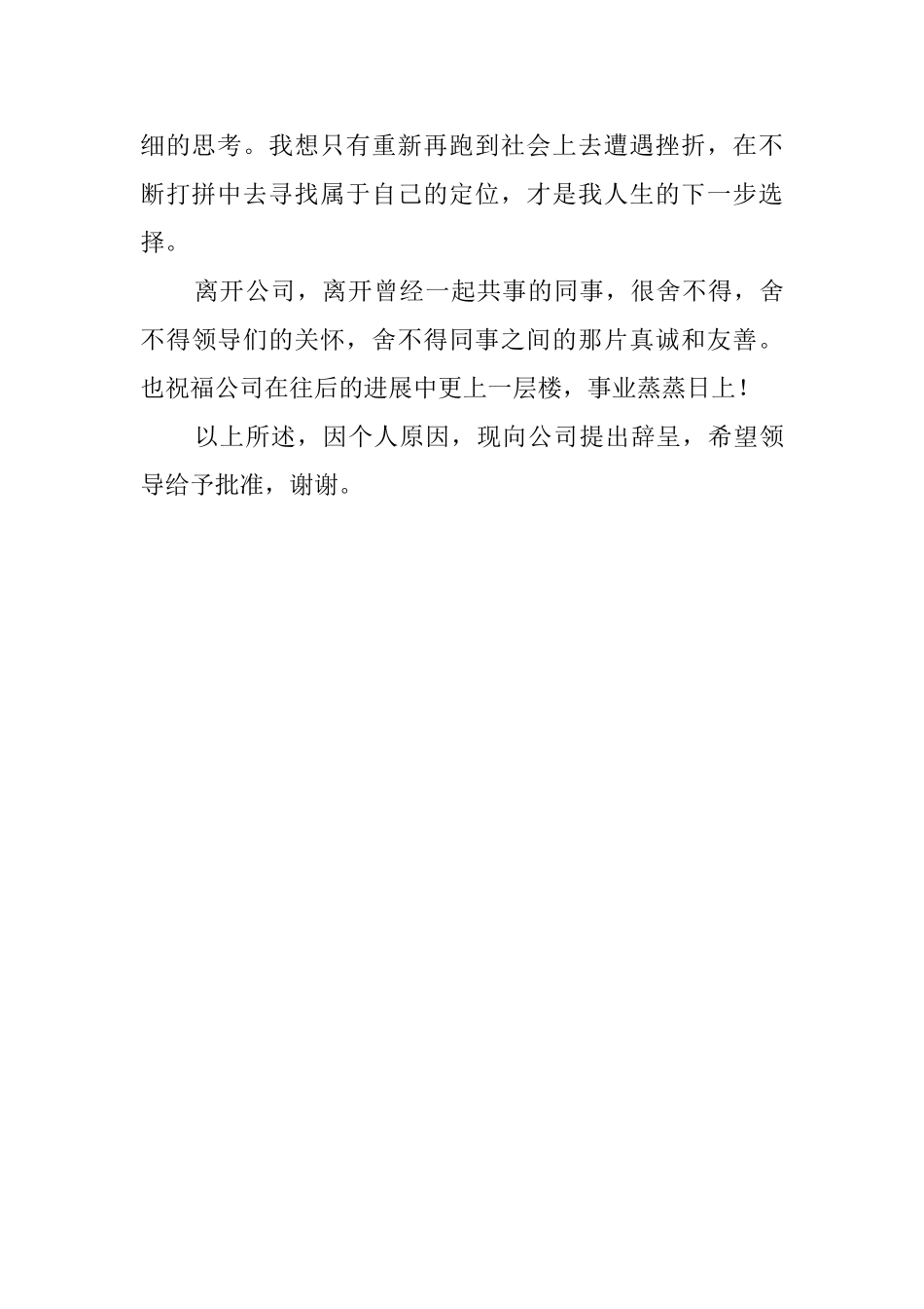 公司文员辞职报告范文_第2页