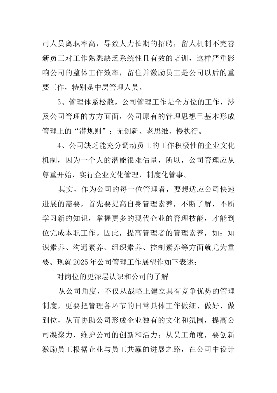 公司管理者工作述职报告范文_第2页