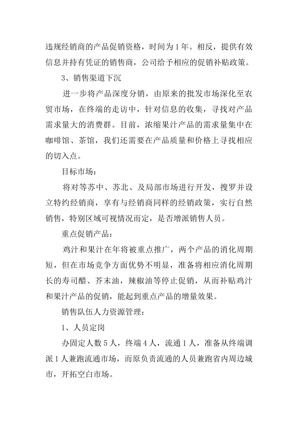 公司营销主管工作计划_第2页