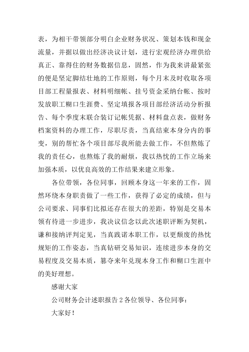 公司财务会计述职报告_第2页