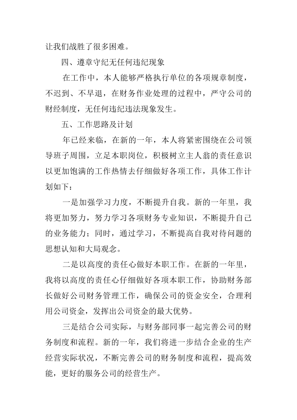 公司财务副部长述职报告范文_第2页