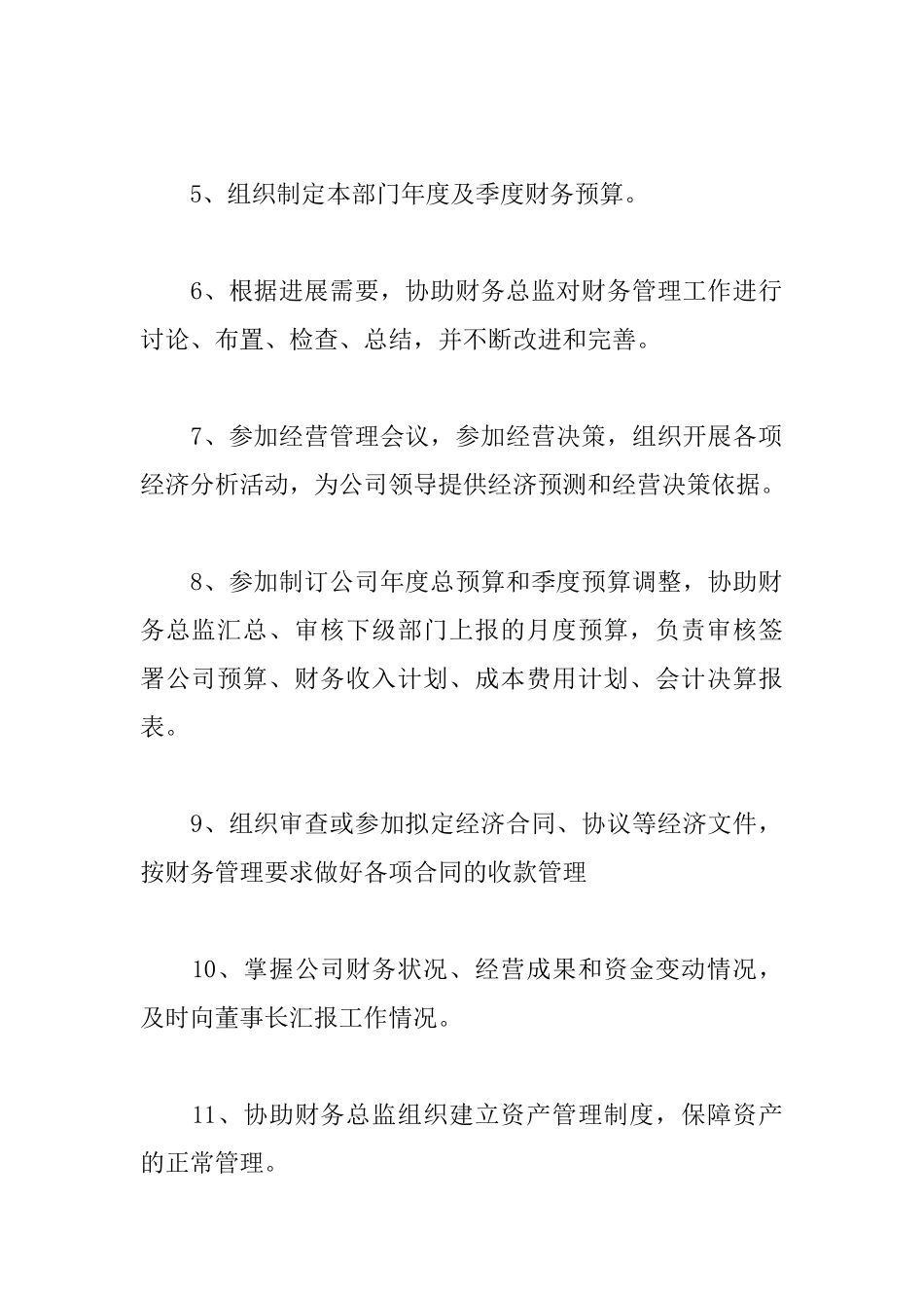 公司财务经理岗位职责_第2页