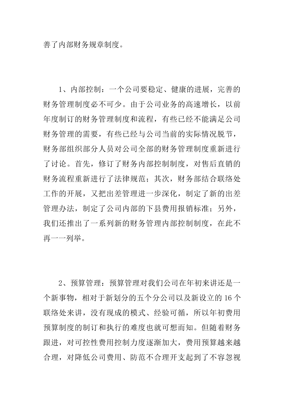 公司财务部个人年终总结报告_第2页