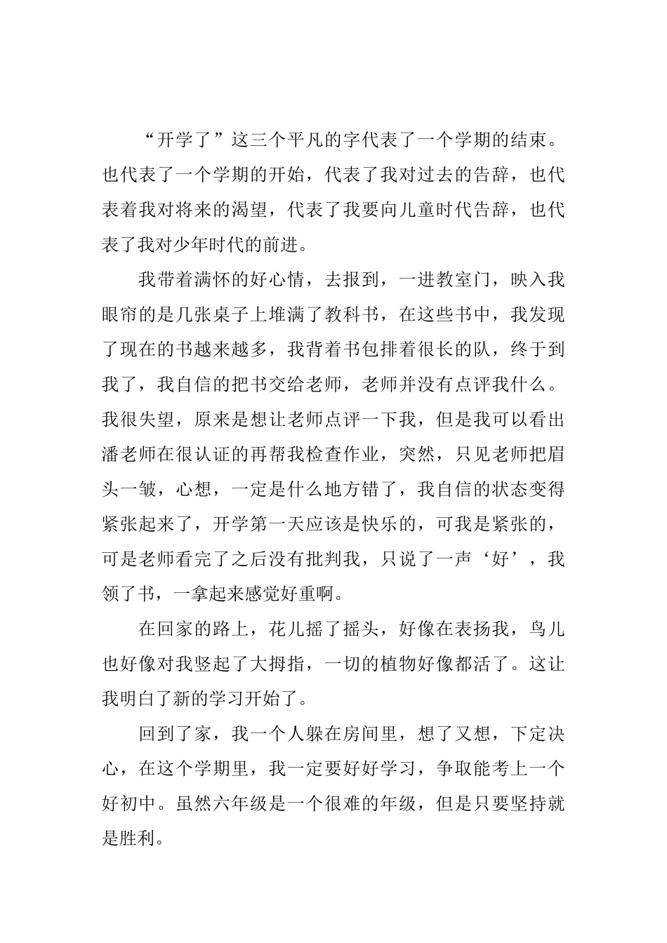 六年级周记400字左右10篇_第3页