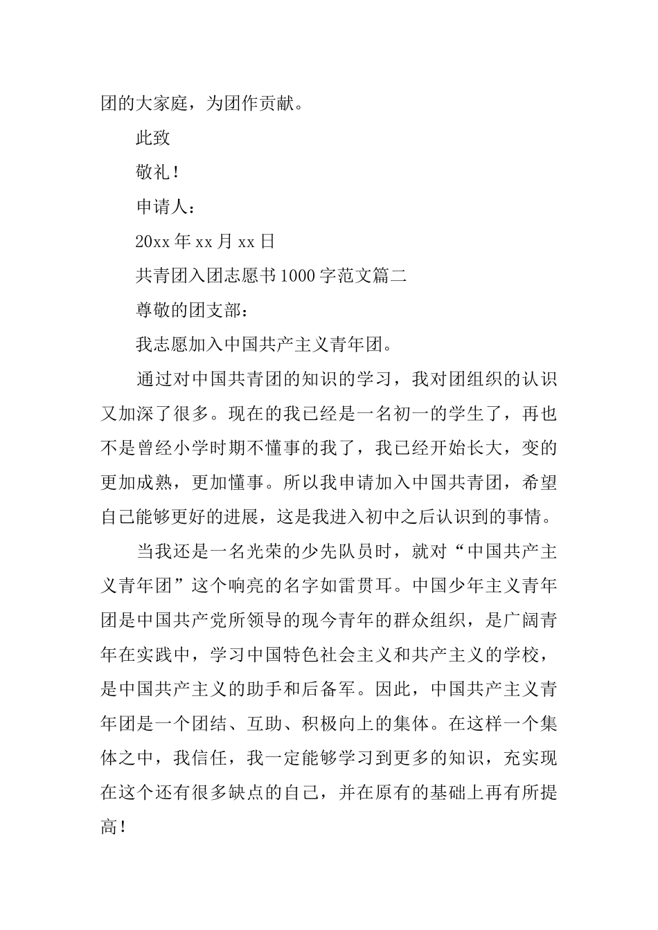共青团入团志愿书1000字范文_第3页