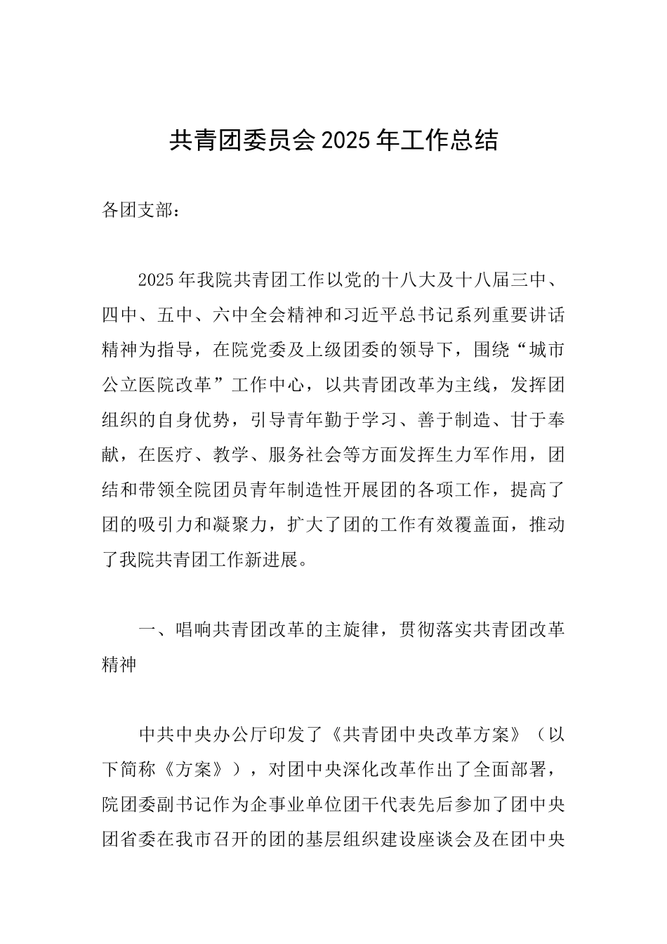共青团委员会2025年工作总结_第1页