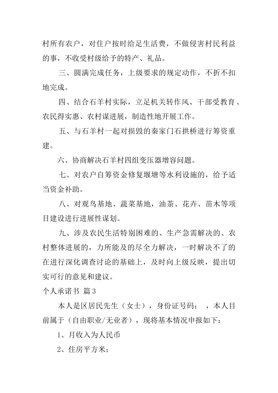 关于个人承诺书集锦五篇_第2页