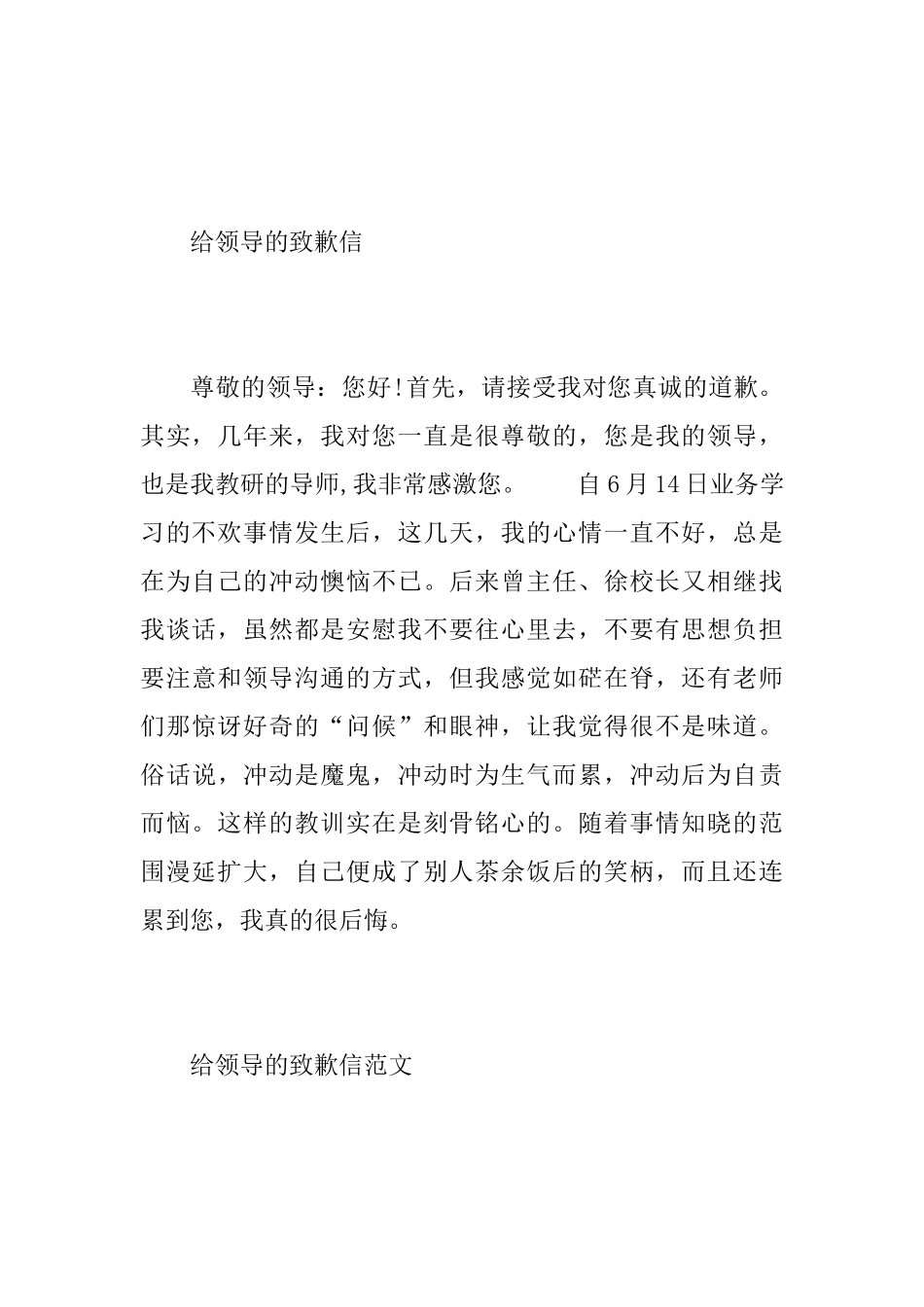 关于写给领导的致歉信范文_第3页