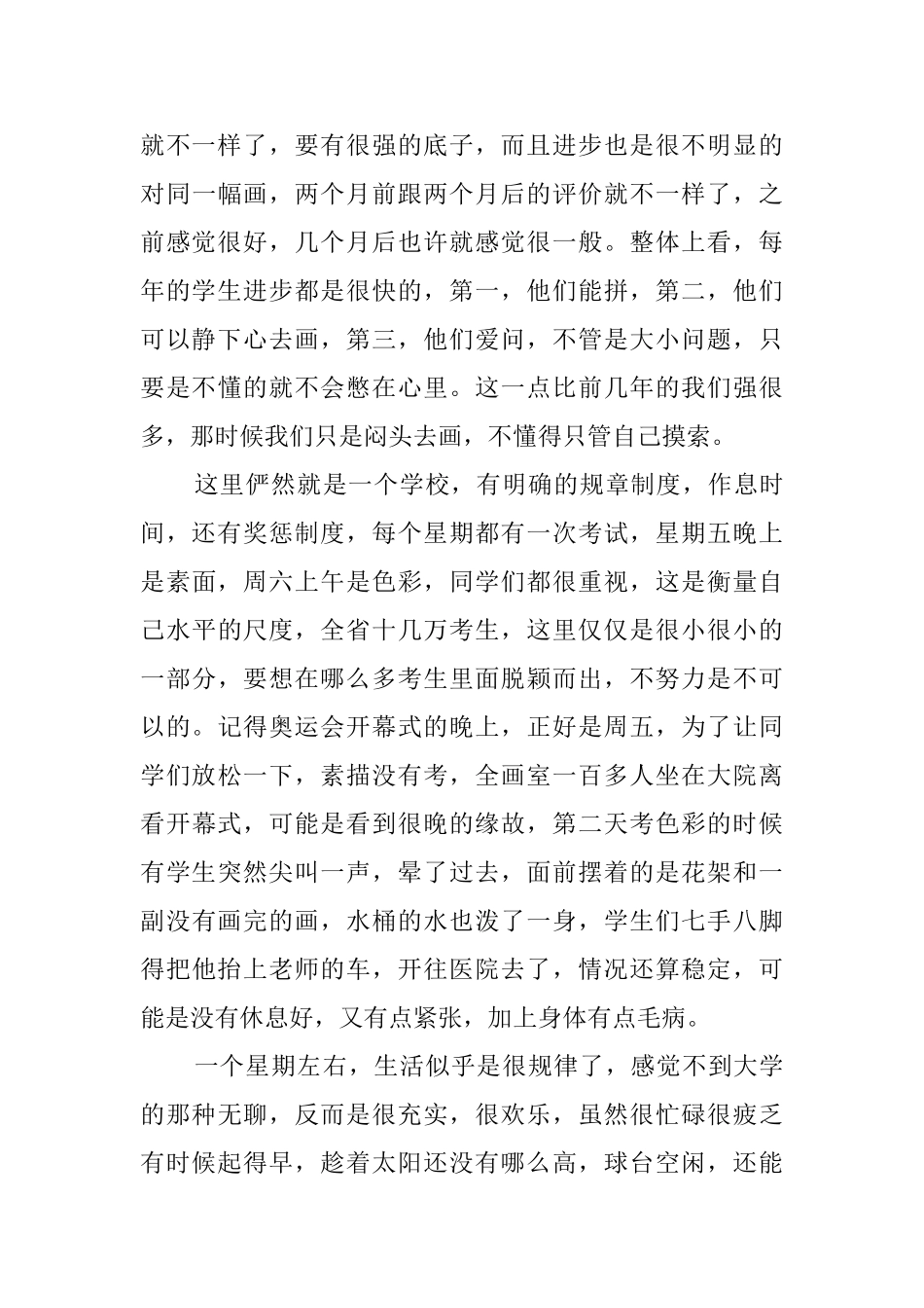 关于大学生暑期画室实践报告_第3页