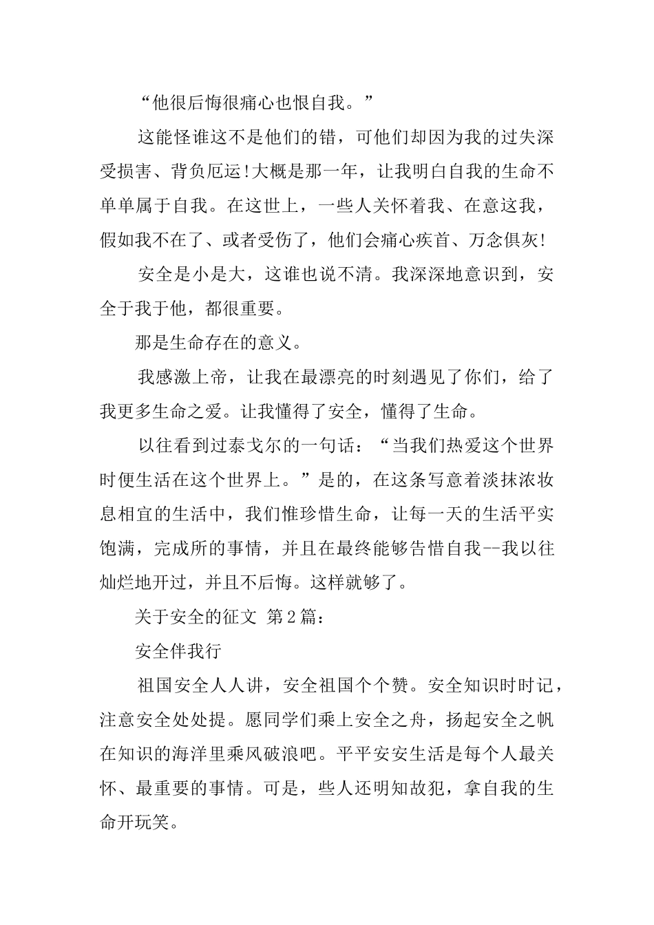 关于安全的征文_第2页