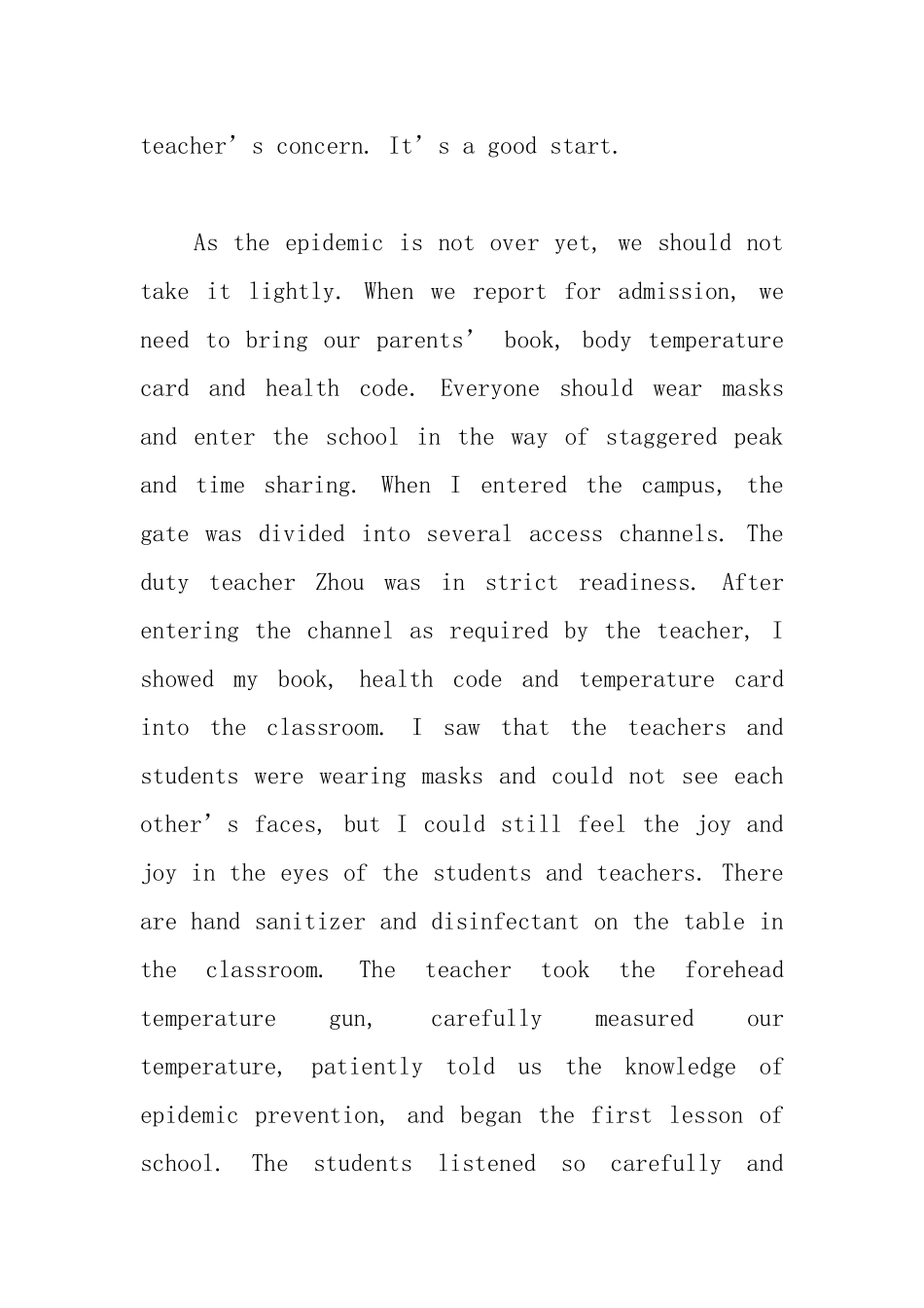 关于开学的英语日记_第2页