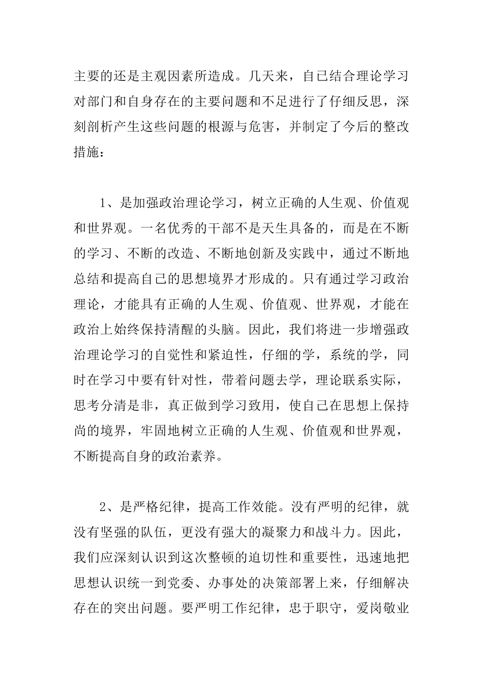 关于思想纪律作风整顿活动总结_第3页