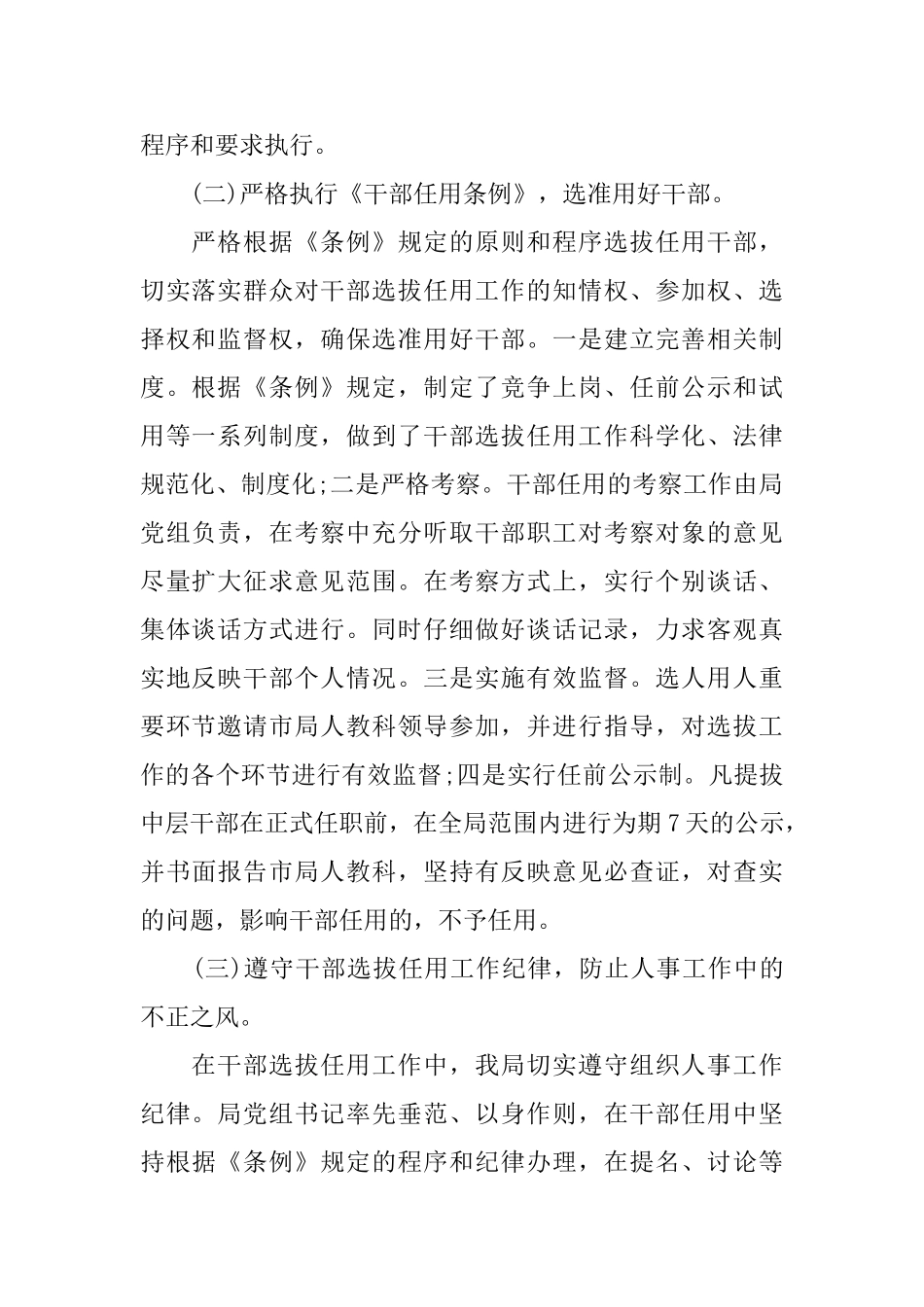 关于选人用人自查报告_第2页