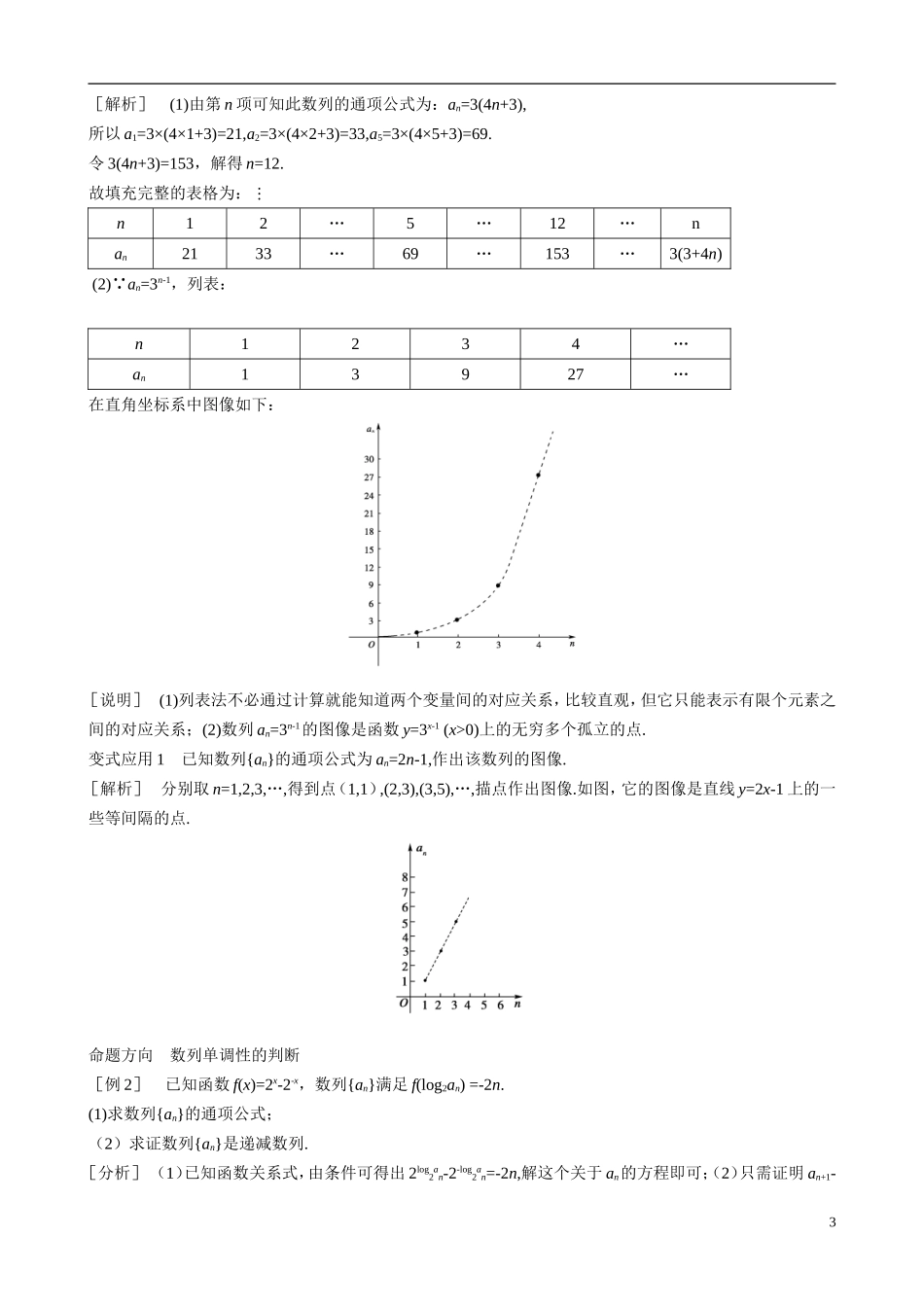 山东省冠县武训高级中学2014高二数学 1-1 第2课时 数列的函数特性复习导学案 新人教A版_第3页