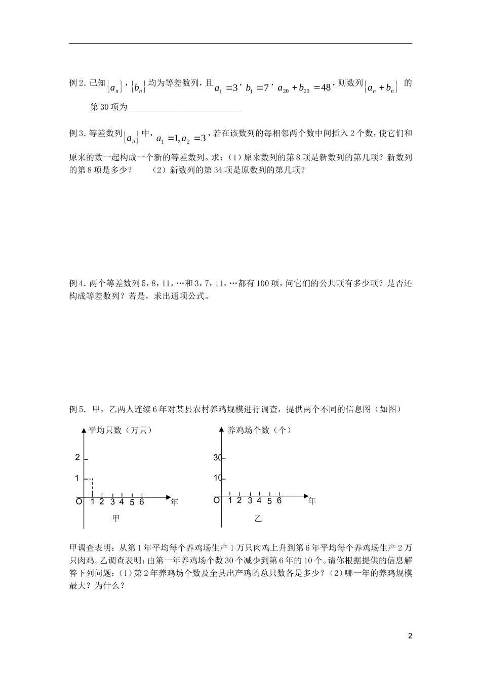 山东省德州市乐陵一中高中数学 等差数列的通项公式（2）学案 新人教B版必修5_第2页