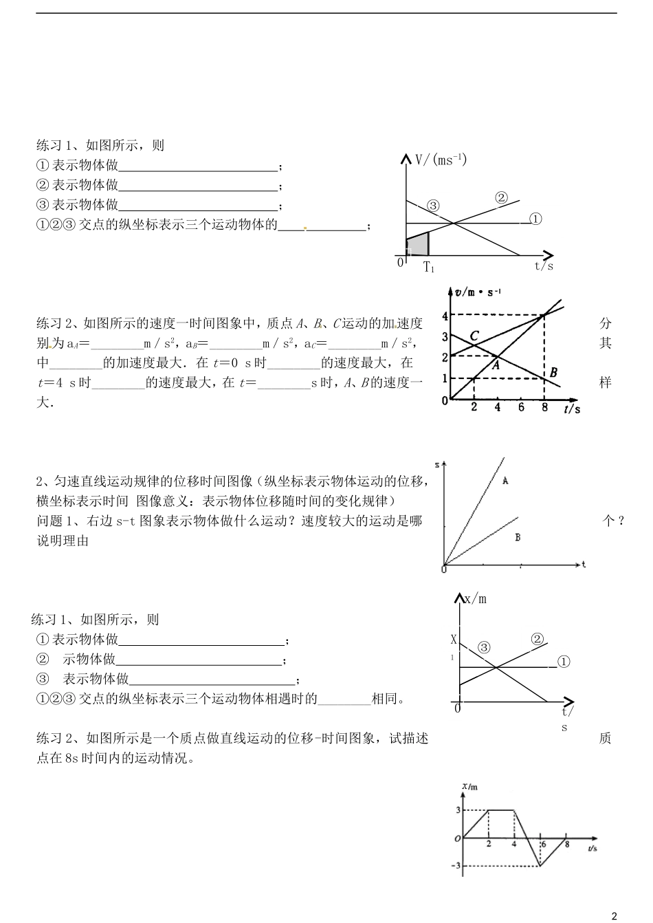 山东省德州市乐陵一中高中物理 2.4匀变速直线运动规律三导学案 新人教版必修1_第2页