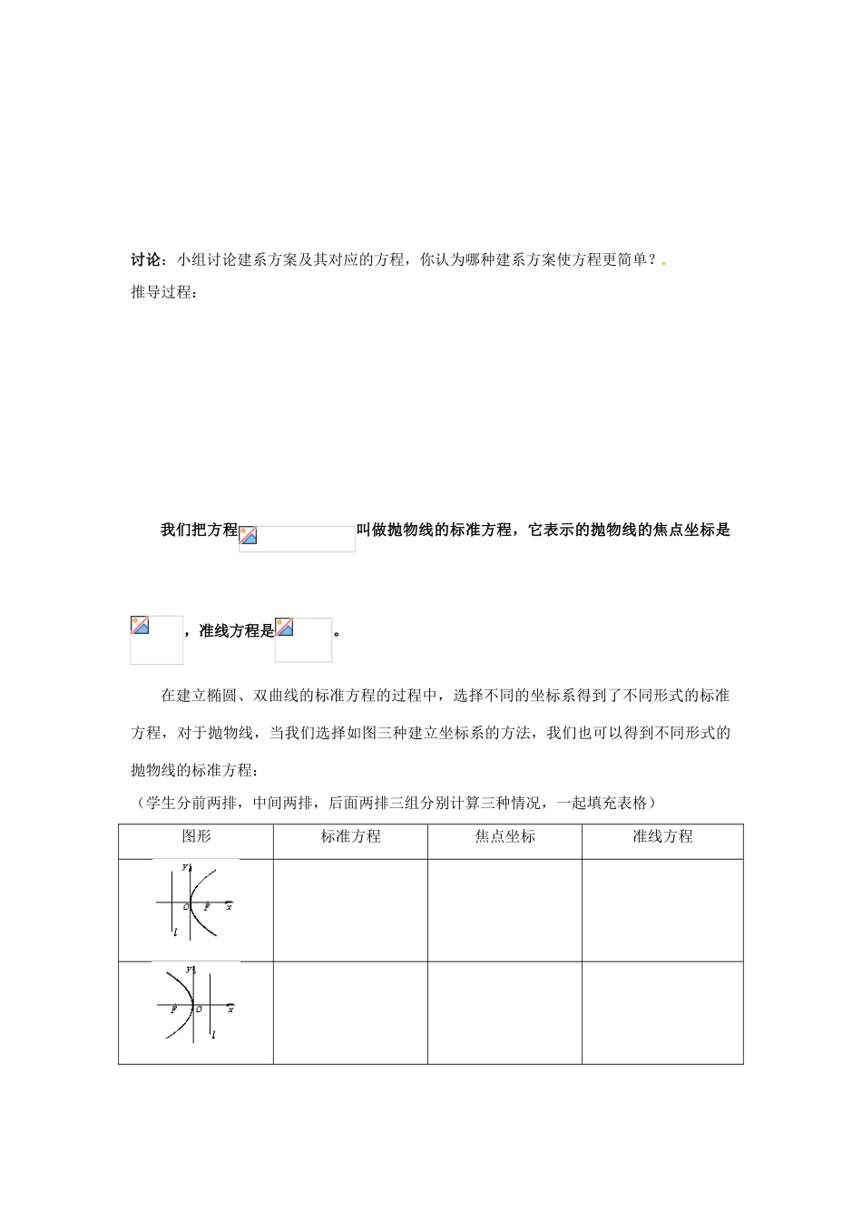 山东省临清市高中数学 2.3.1抛物线及其标准方程教学案 新人教版选修1-1_第2页