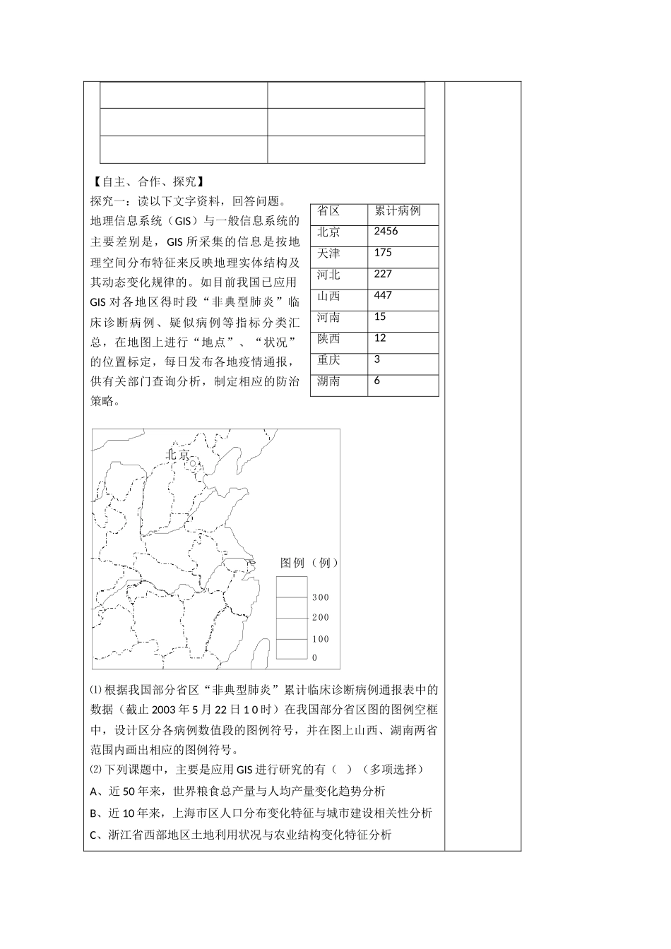 山东省泰安市肥城市第三中学高中地理 地理信息技术学案 鲁教版必修2 _第2页