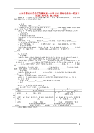 山东省泰安市岱岳区徂徕镇第一中学2013届高考生物一轮复习 胚胎工程学案 新人教版