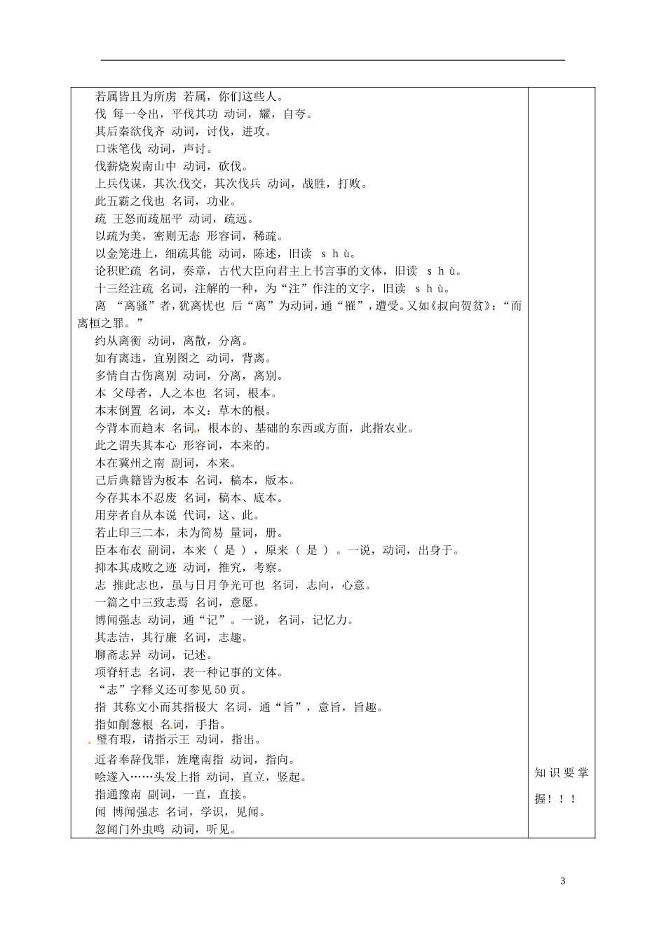 山东省泰安市肥城市第三中学高中语文 屈原列传（第三课时）教学案 鲁人版必修3_第3页
