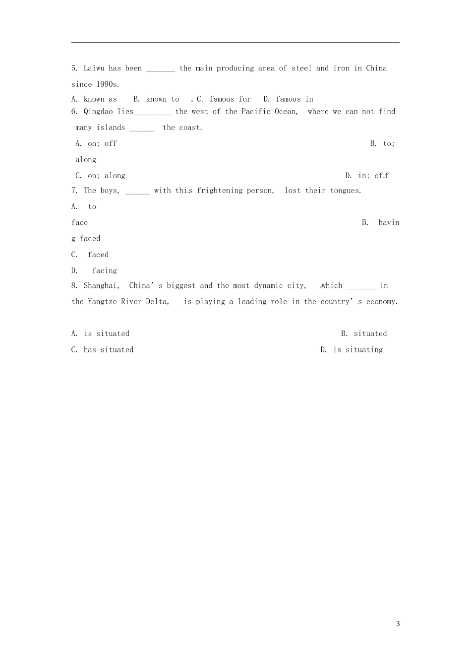 山西省吕梁市石楼县石楼中学高三英语一轮复习 Module 1 Europe 1导学案 _第3页