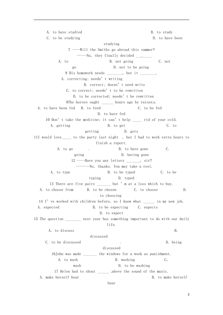 山西省吕梁市石楼县石楼中学高三英语一轮复习 Module 4 Great Scientists导学案1_第3页