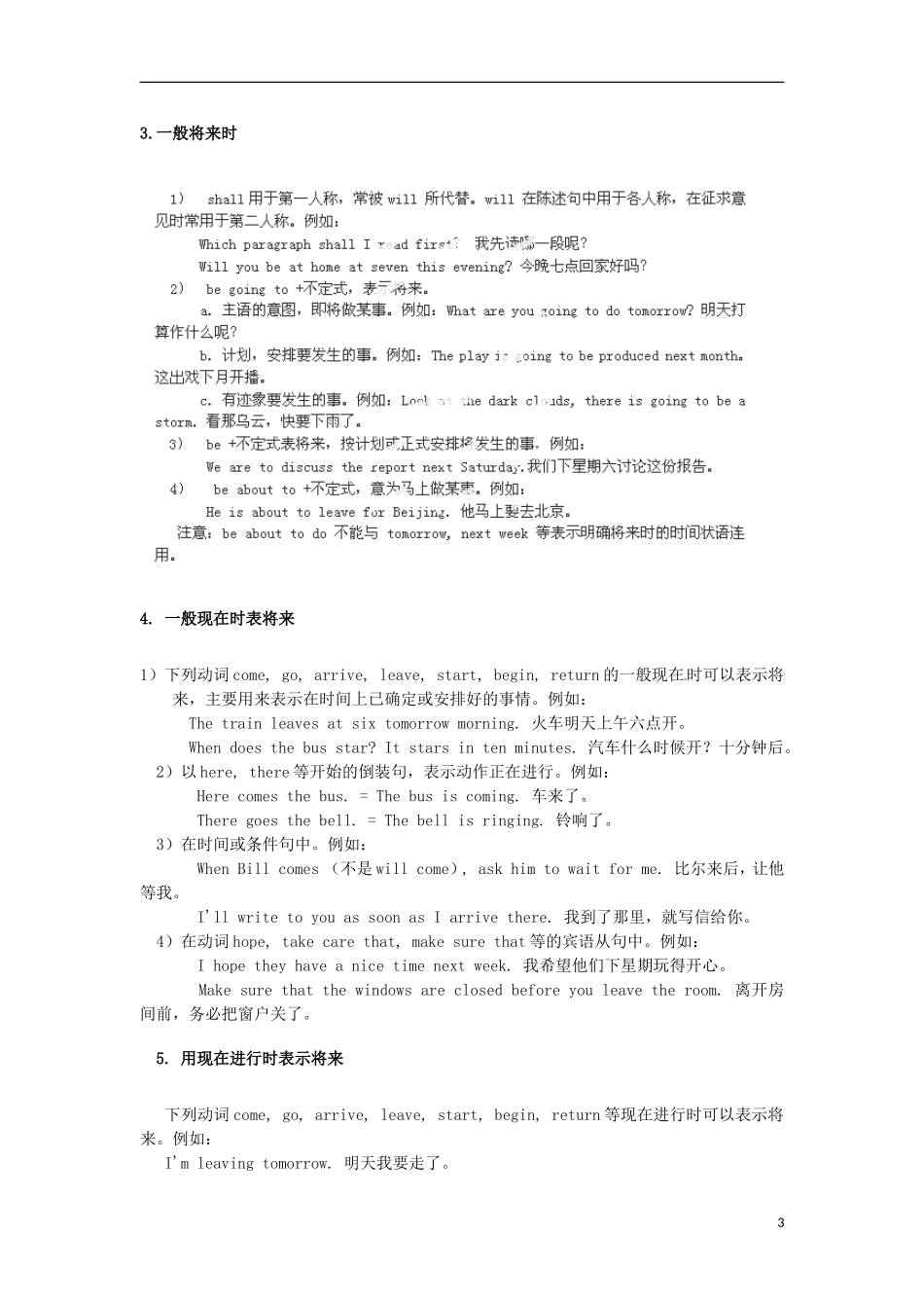 山东省郯城第三中学高中英语 语法大全 第2章 动词的时态（含巩固练习）_第3页