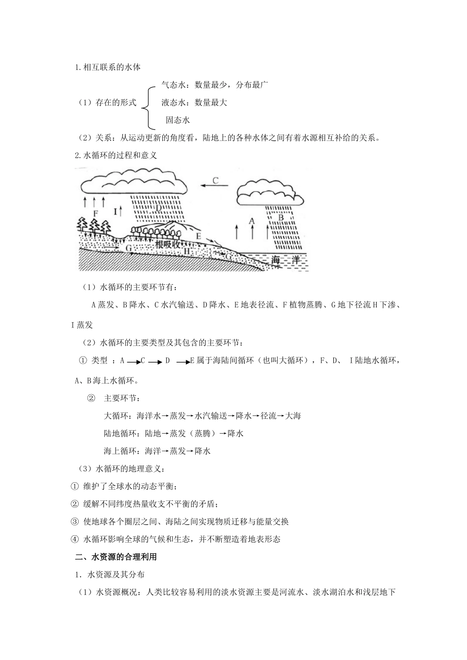 山西省石楼县石楼中学高中地理上册《33 水资源的合理利用》导学案（一） 新人教版必修1_第2页