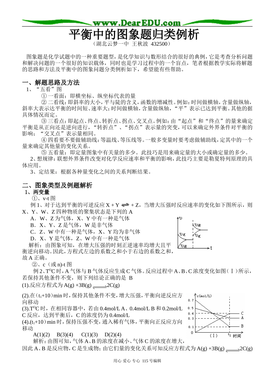 平衡中图像题分类解析_第1页