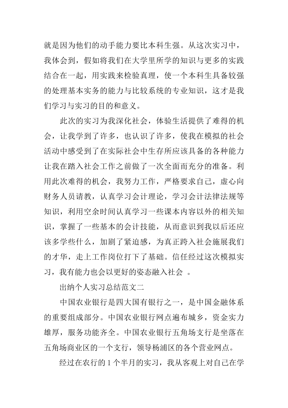 出纳个人实习总结范文_第3页