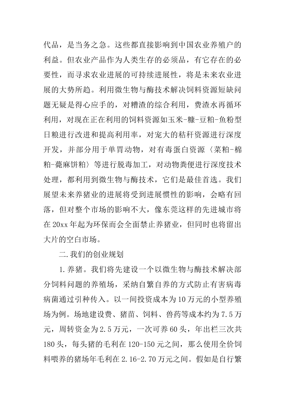 创业计划书范文案例2000字_第2页