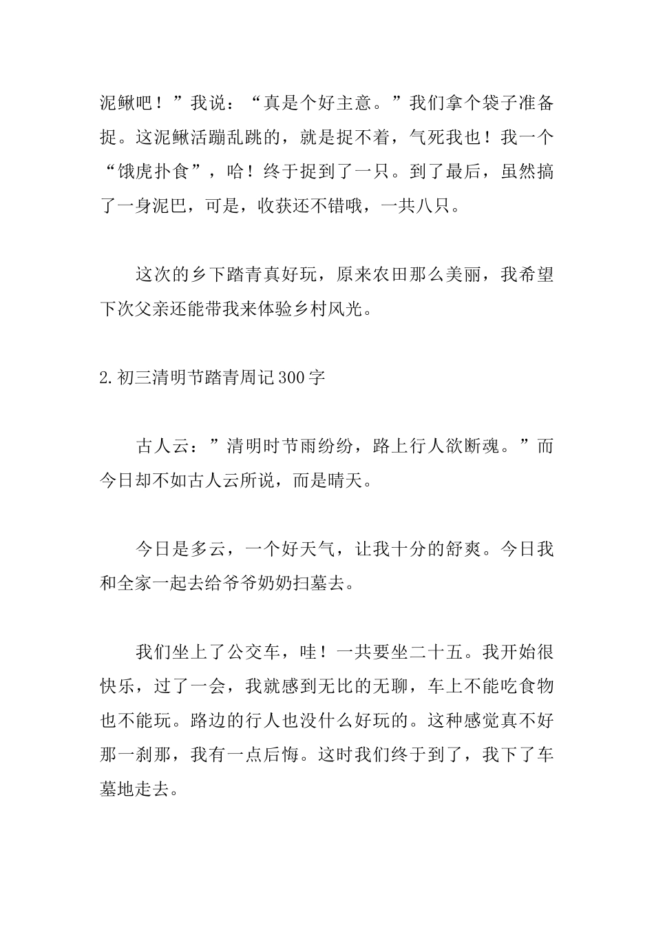 初三清明节踏青周记300字_第2页