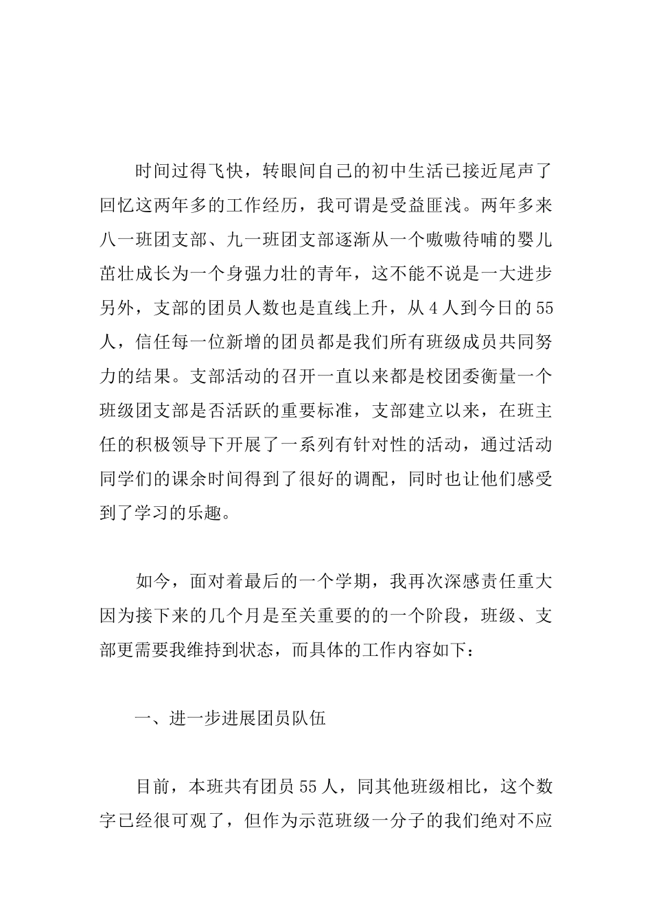 初中团支书工作计划表_第3页