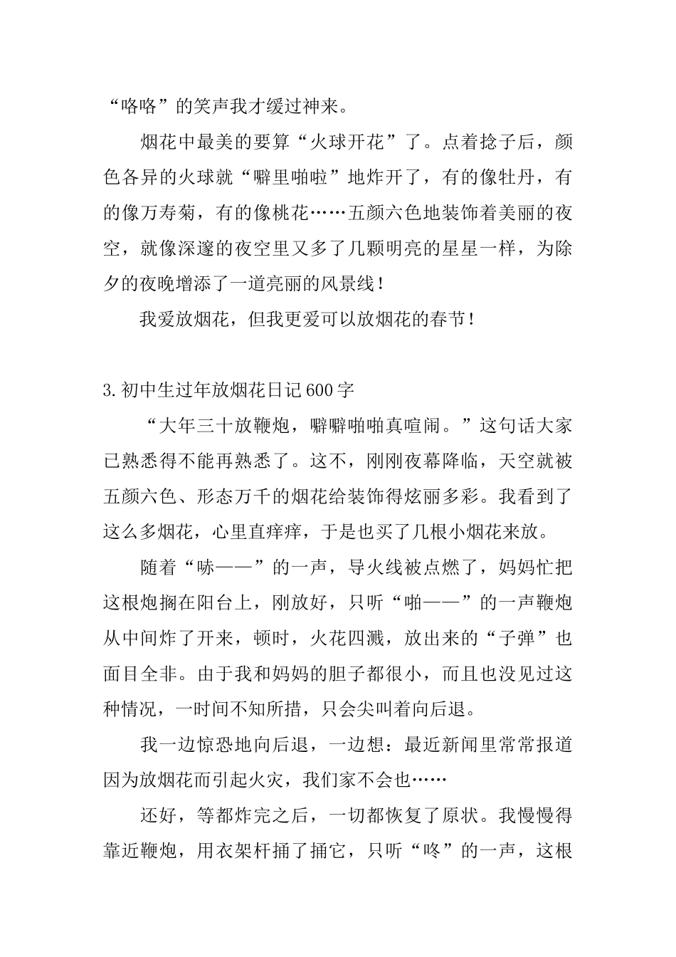 初中生过年放烟花日记600字5篇_第3页