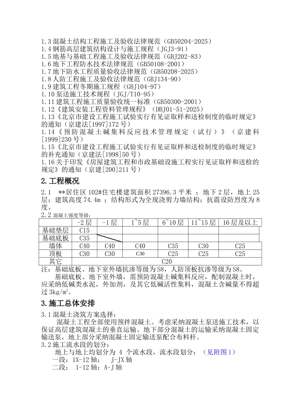 北京某住宅楼工程混凝土施工方案1_第2页