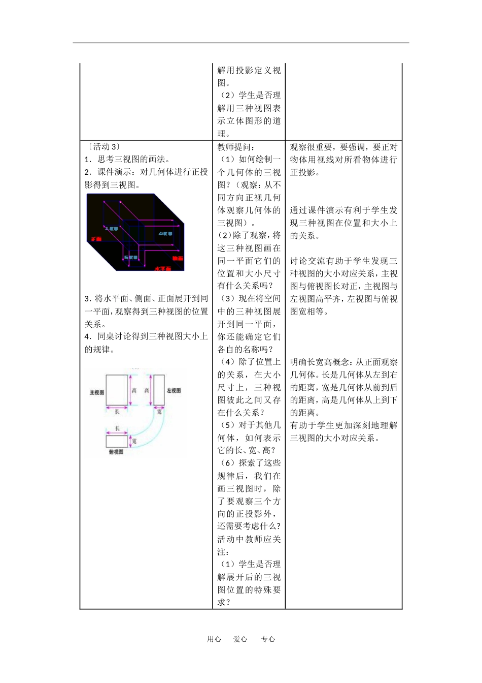数学：1.2《三视图》教案（新人教A版必修2）_第3页