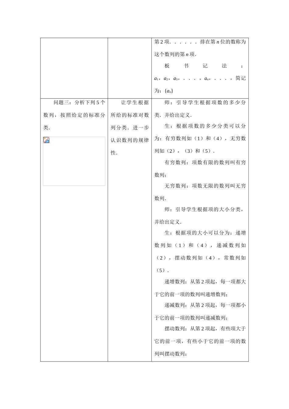 数列的概念与简单表示法教学案例设计_第3页